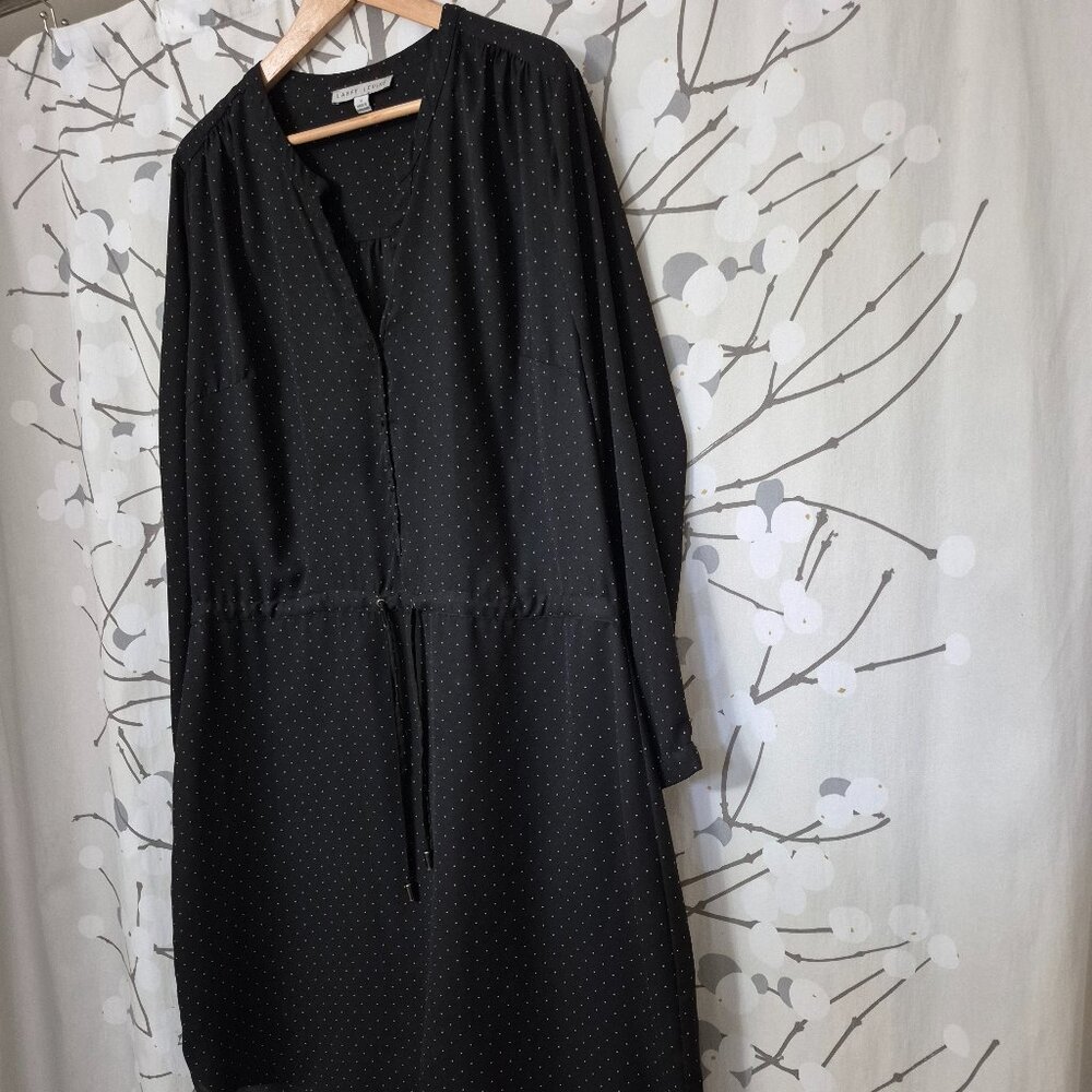 Larry Levine long sleeved dot dress